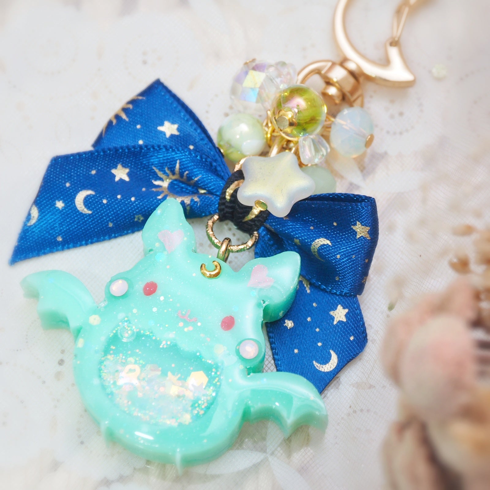 Green Froot Bat Charm (glows)