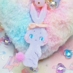 Sweet Candy Bun with Heart Puff