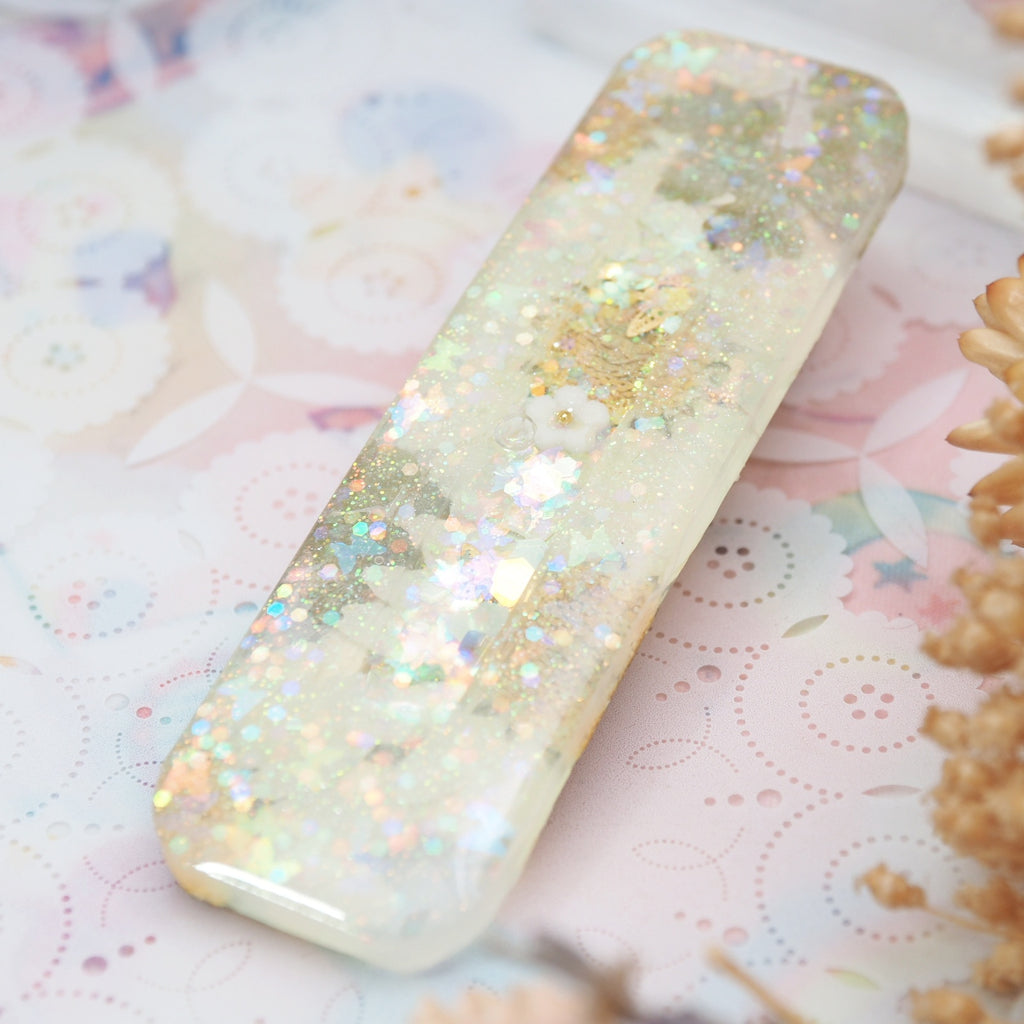 Summer Dreaming Floral Shaker Barette (Rounded Rectangle)
