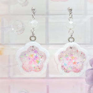 Faded Lilac Sakura Drop Earstuds