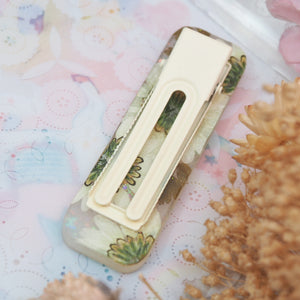Summer Dreaming Floral Shaker Barette (Rounded Rectangle)