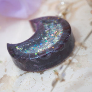 Baby Mars Charm with Lilac Organza Scrunchie