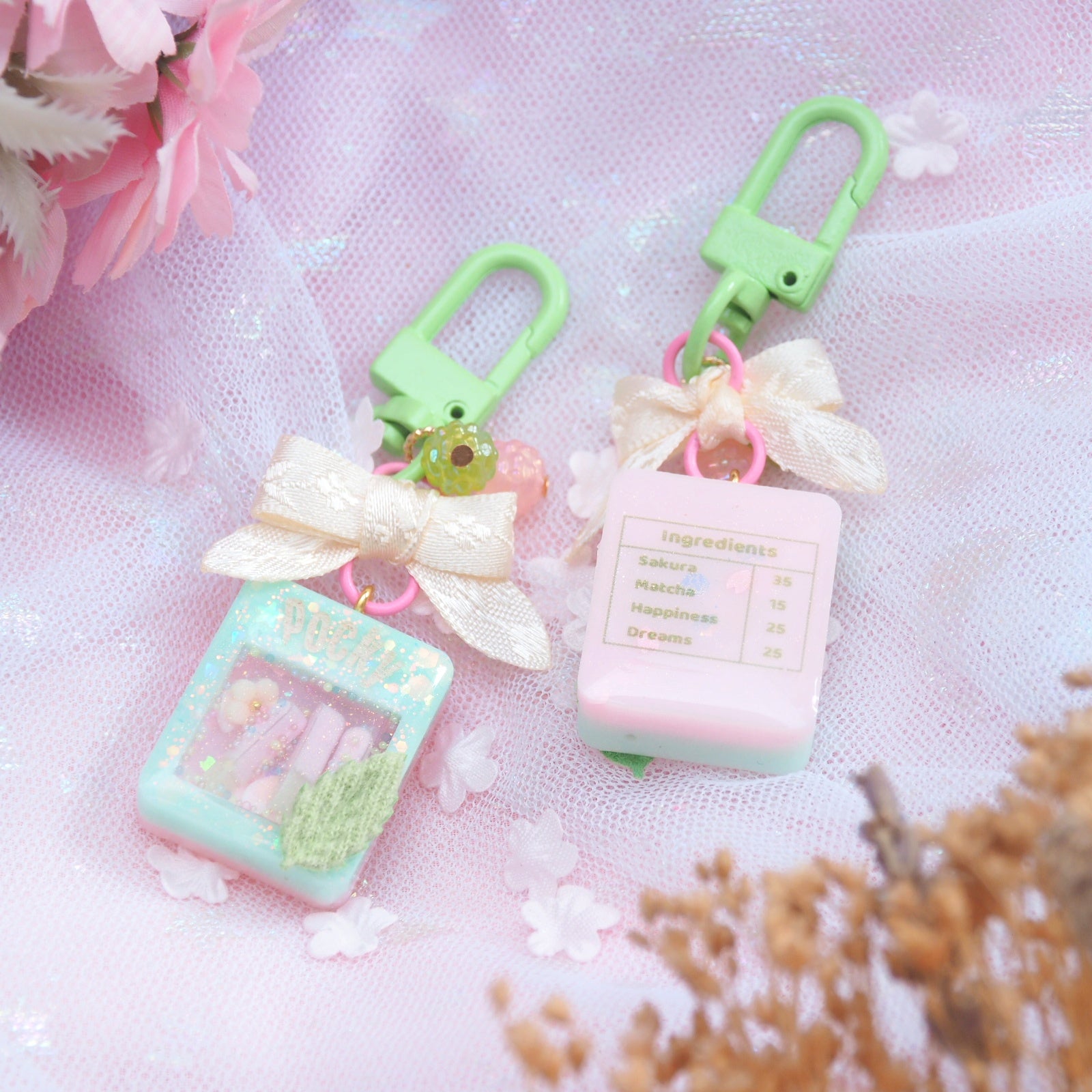 Matcha Sakura Mini Pocky Charm