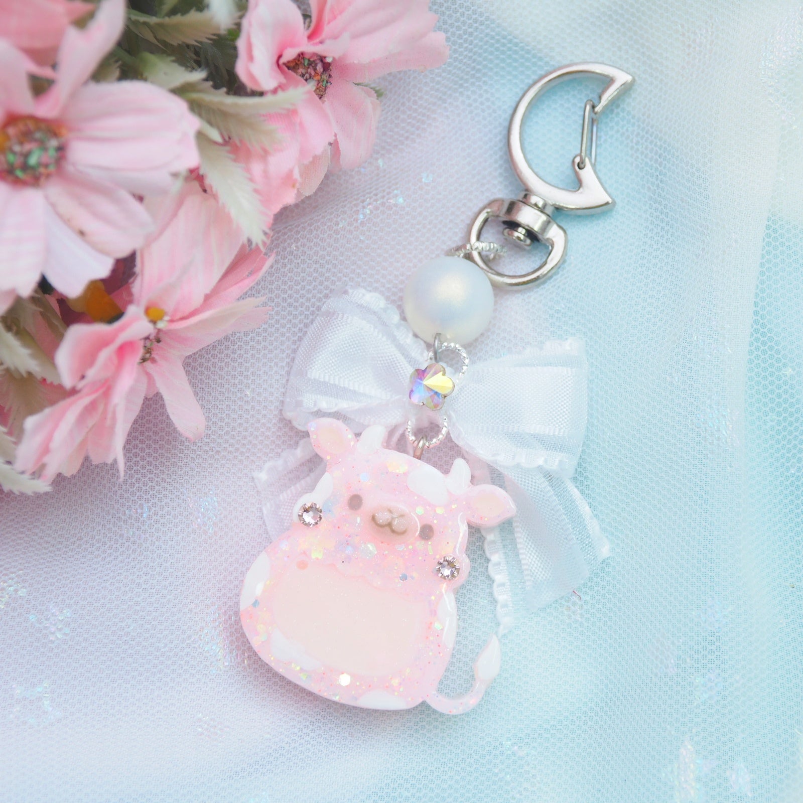 Pastel Strawberry Milk Moo Charm