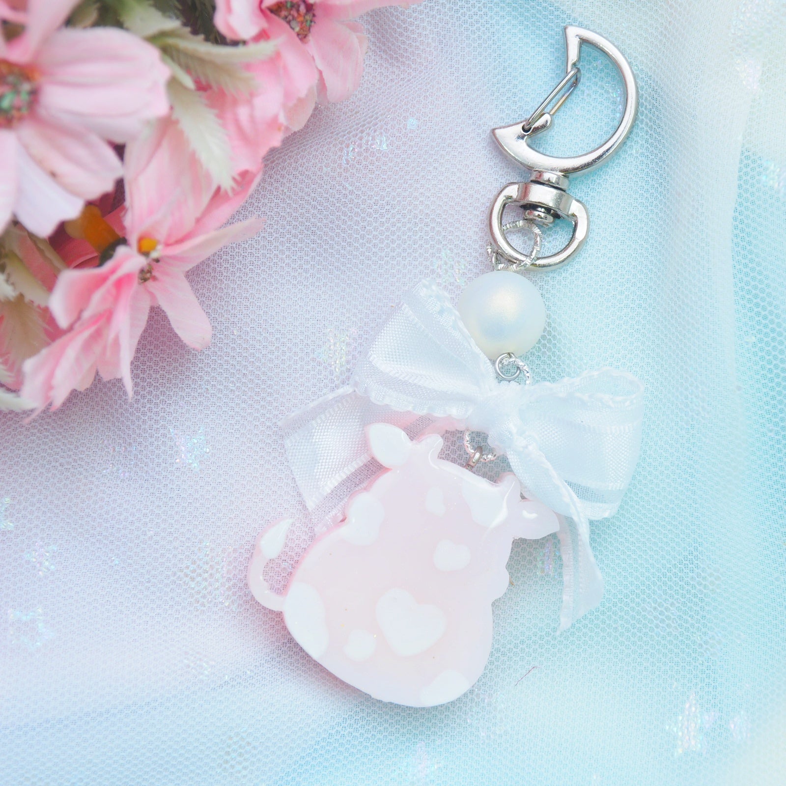 Pastel Strawberry Milk Moo Charm