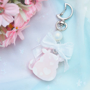 Pastel Strawberry Milk Moo Charm