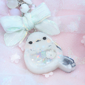 Shima Enaga Handpainted Birb Charm