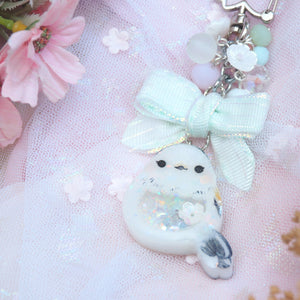 Shima Enaga Handpainted Birb Charm