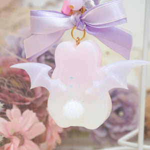 Ombre Pink Bun with Purple Wings Vampy Bun Charm