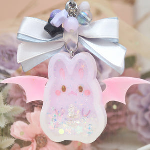 Ombre Purple Bun with Pink Wings Vampy Bun Charm