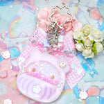 Pink Kitty Daruma Chunky Shaker Charm