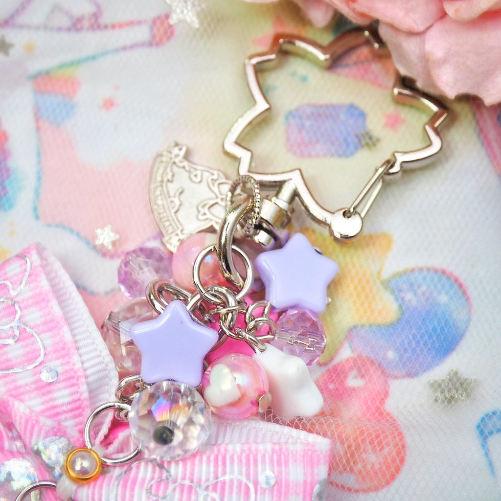 Pink Kitty Daruma Chunky Shaker Charm