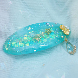 Drop of the Ocean Barrette (Oval)