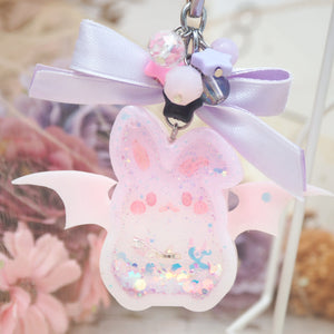 Ombre Lilac Bun with Pink Wings Vampy Bun Charm