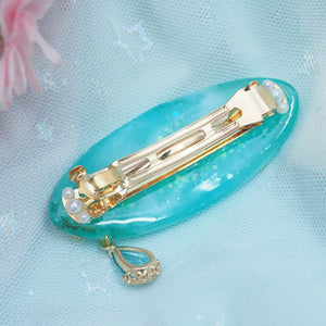Drop of the Ocean Barrette (Oval)