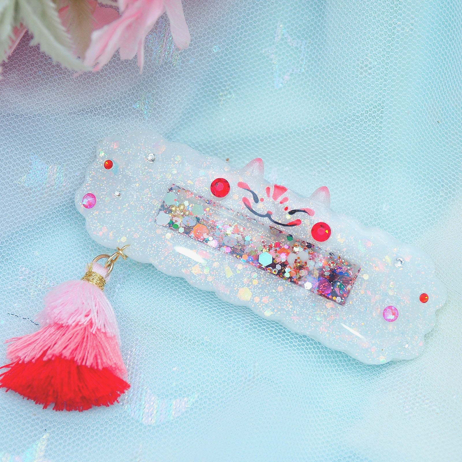 Kitsune Clasp Barrette (Cloud Bar)