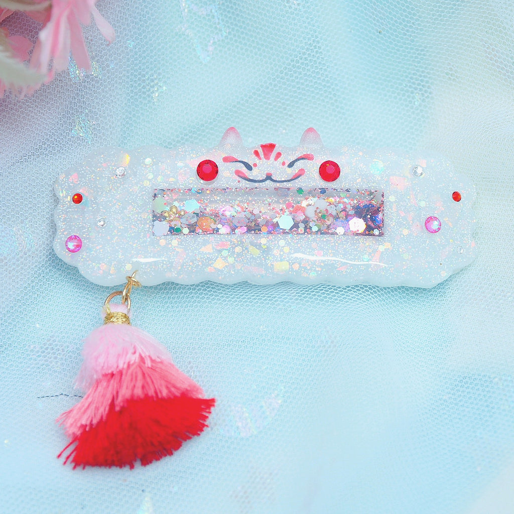 Kitsune Clasp Barrette (Cloud Bar)
