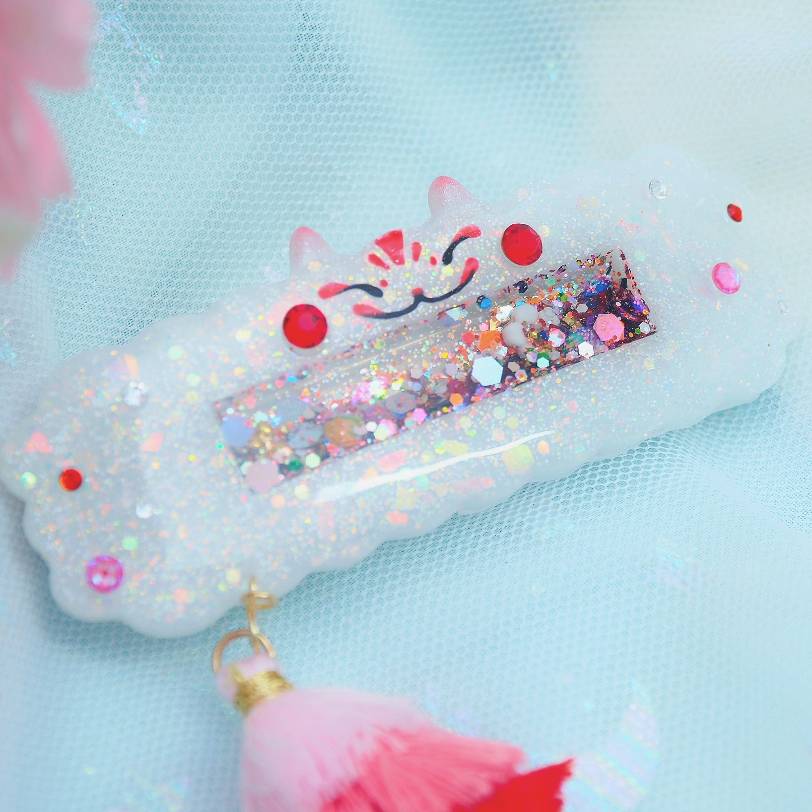 Kitsune Clasp Barrette (Cloud Bar)