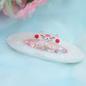 Kitsune Clasp Barrette (Oval)