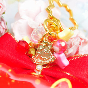Red Kitty Daruma Chunky Shaker Charm