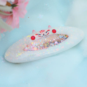 Kitsune Clasp Barrette (Oval)