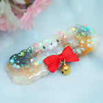 Calico Clip Shaker Barrette with Sculpture (Cloud Bar)