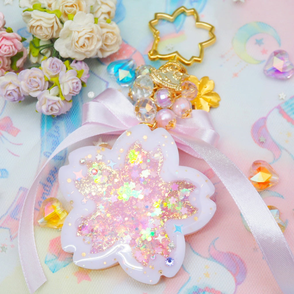 Lilac Sakura Shaker Charm
