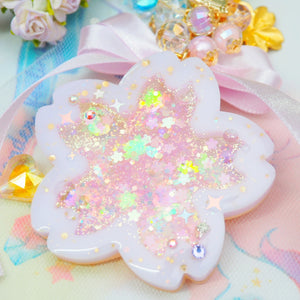 Lilac Sakura Shaker Charm