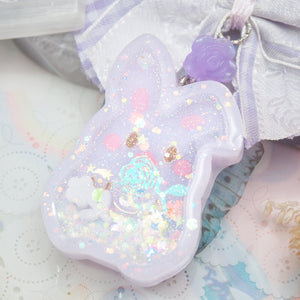 Lilac Fairy Bun with Floral Checkered Bow