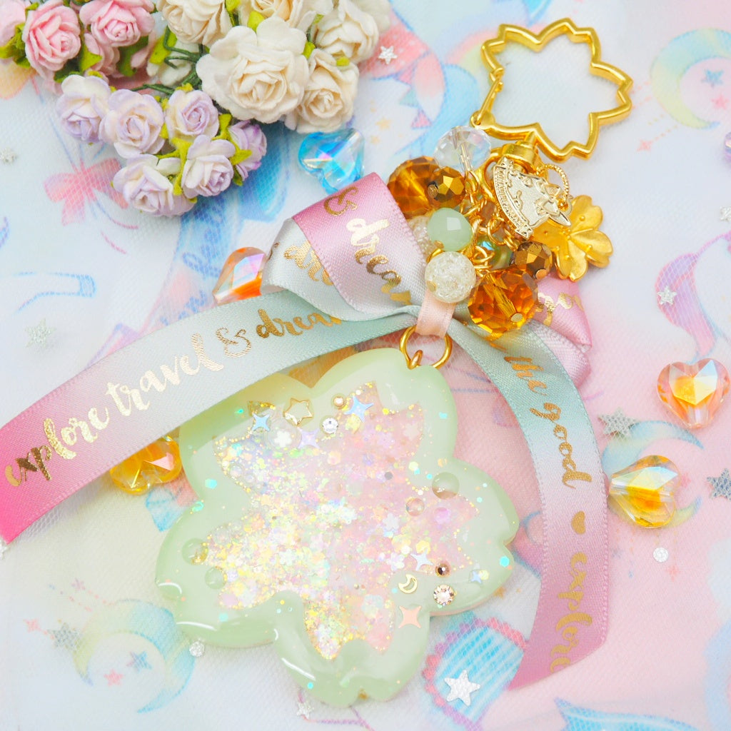 Matcha Sakura Shaker Charm