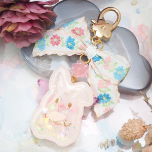 Peony Fairy Bun with Embroidered Floral Bow