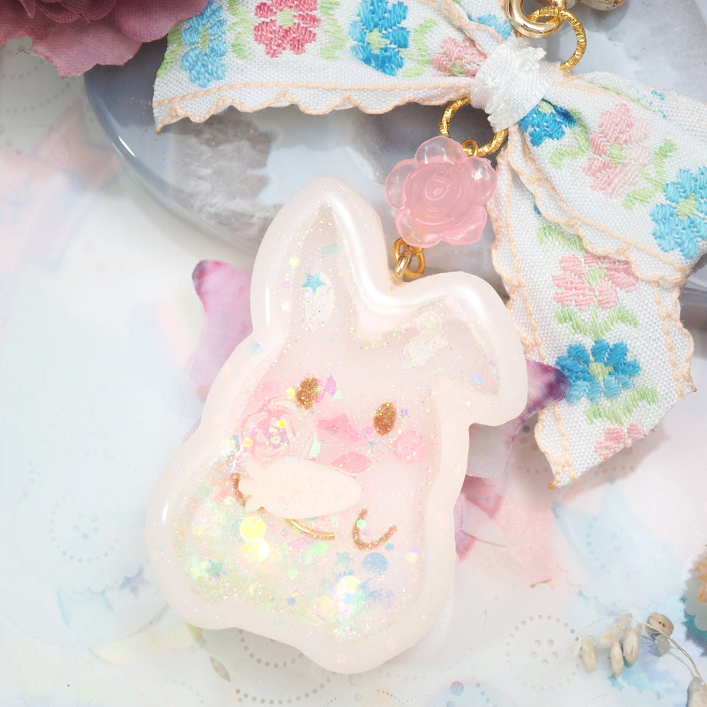 Peony Fairy Bun with Embroidered Floral Bow