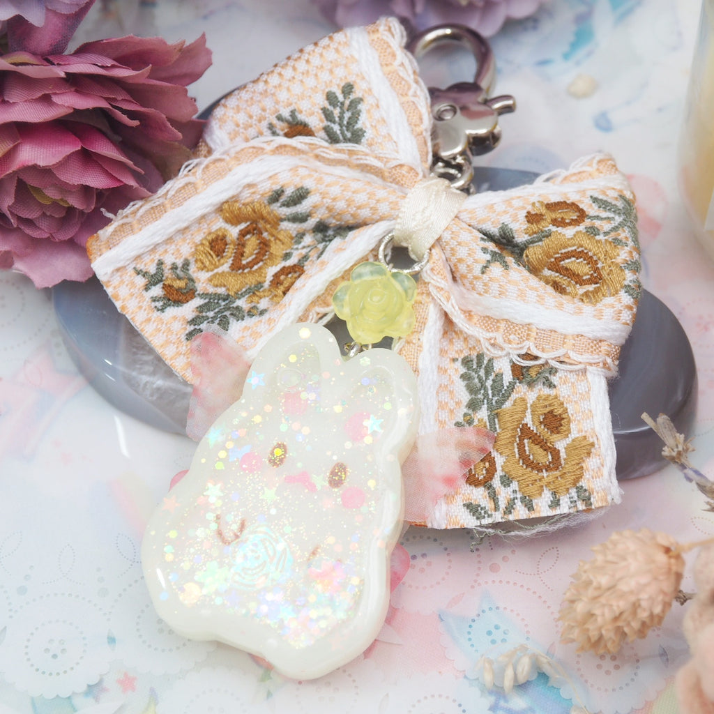 Daffodil Fairy Bun with Embroidered Floral Bow