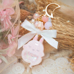 Pink Ghostie Boo Bun Charm (Glows)