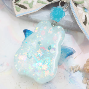 Hydrandrea Fairy Bun with Embroidered Floral Bow