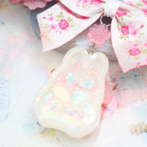 Gardenia Fairy Bun with Embroidered Floral Bow