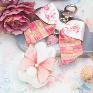 Gardenia Fairy Bun with Embroidered Floral Bow
