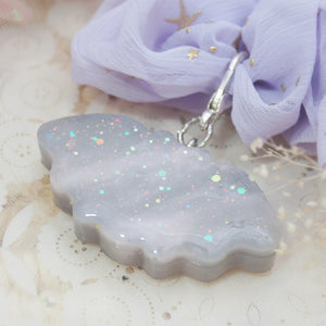 Marble Bat Charm with Lilac Starry Scrunchie