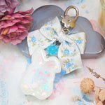 Carnation Fairy Bun with Embroidered Floral Bow