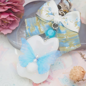 Carnation Fairy Bun with Embroidered Floral Bow