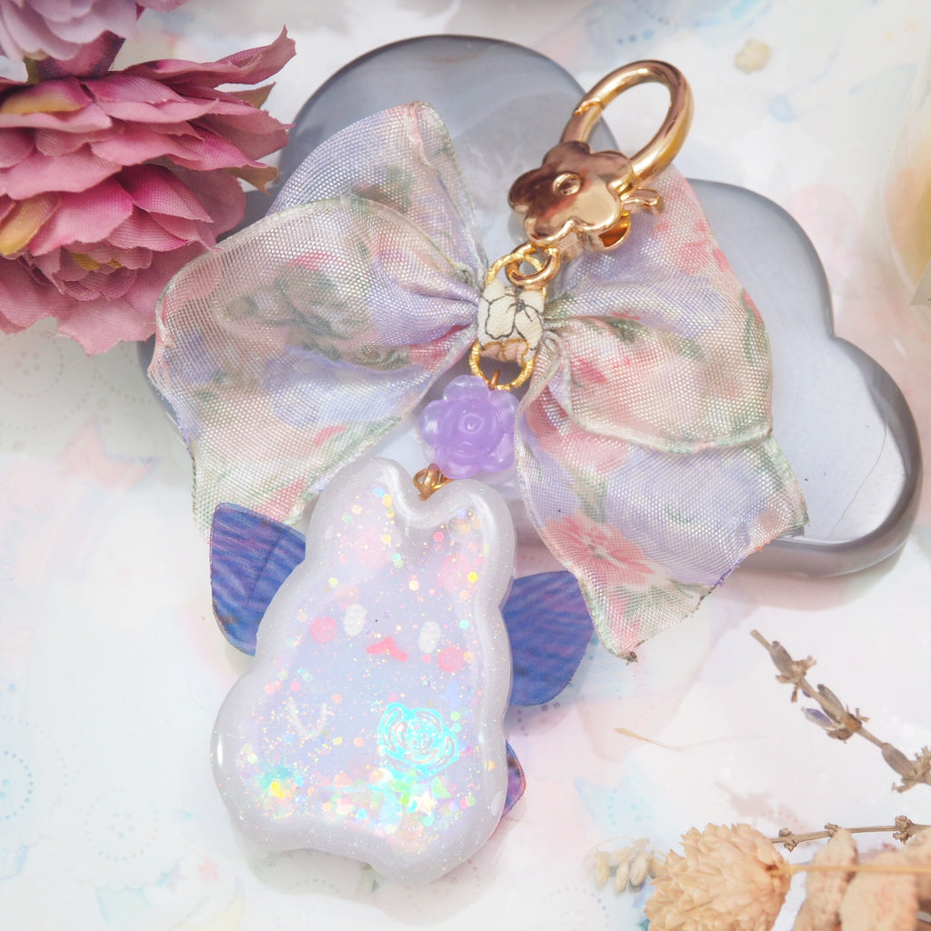 Wisteria Fairy Bun with Floral Bow