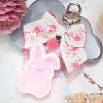 Rose Fairy Bun with Embroidered Floral Bow