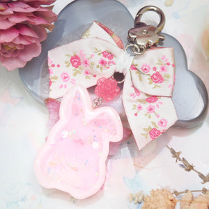 Rose Fairy Bun with Embroidered Floral Bow