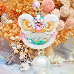 Pink Lion Dance Charm