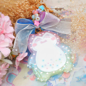 Rainbow Sky Glow Boba Belly Chunky Charm (Glowing, White back)