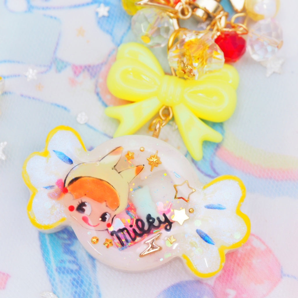 Painted PikaPeko Candy Charm