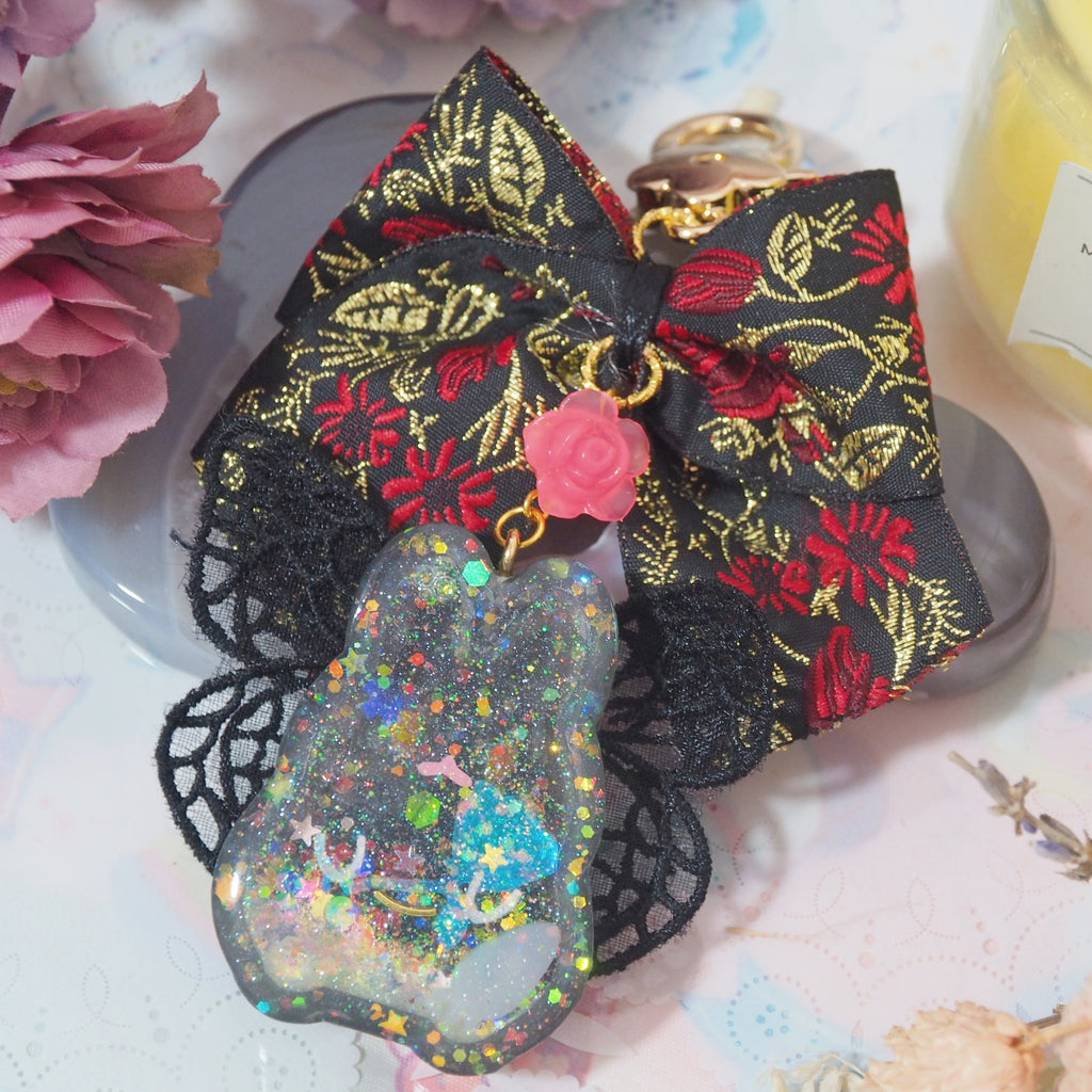 Viola Fairy Bun with Embroidered Floral Bow