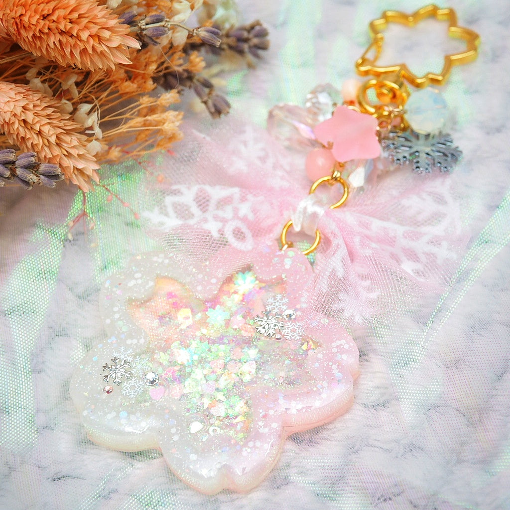 Soft Pink Sakura Iridescent Shaker (Interchangeable Ornament Charm)