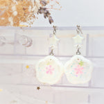 White Sakura Drop Earstuds