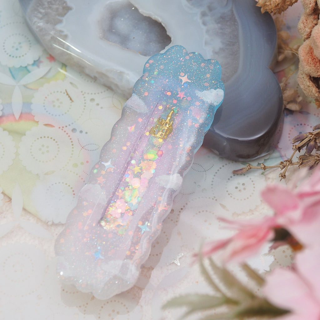 Castle in the Clouds Shaker Barette (Rectangle Cloud)
